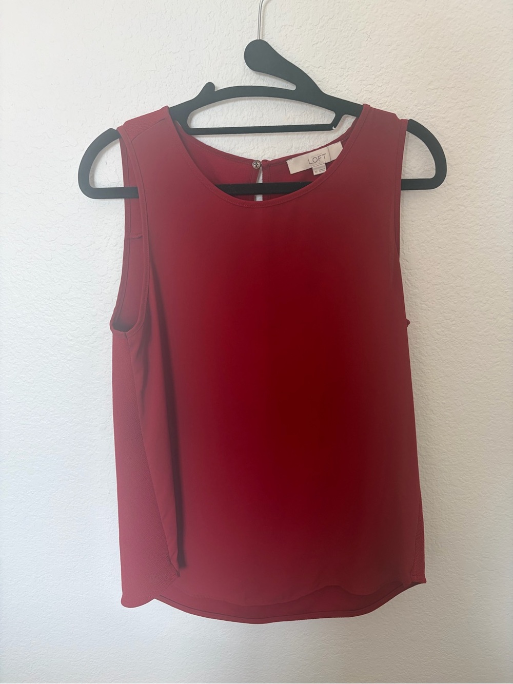 LOFT Brick Red Sleeveless Shell Top